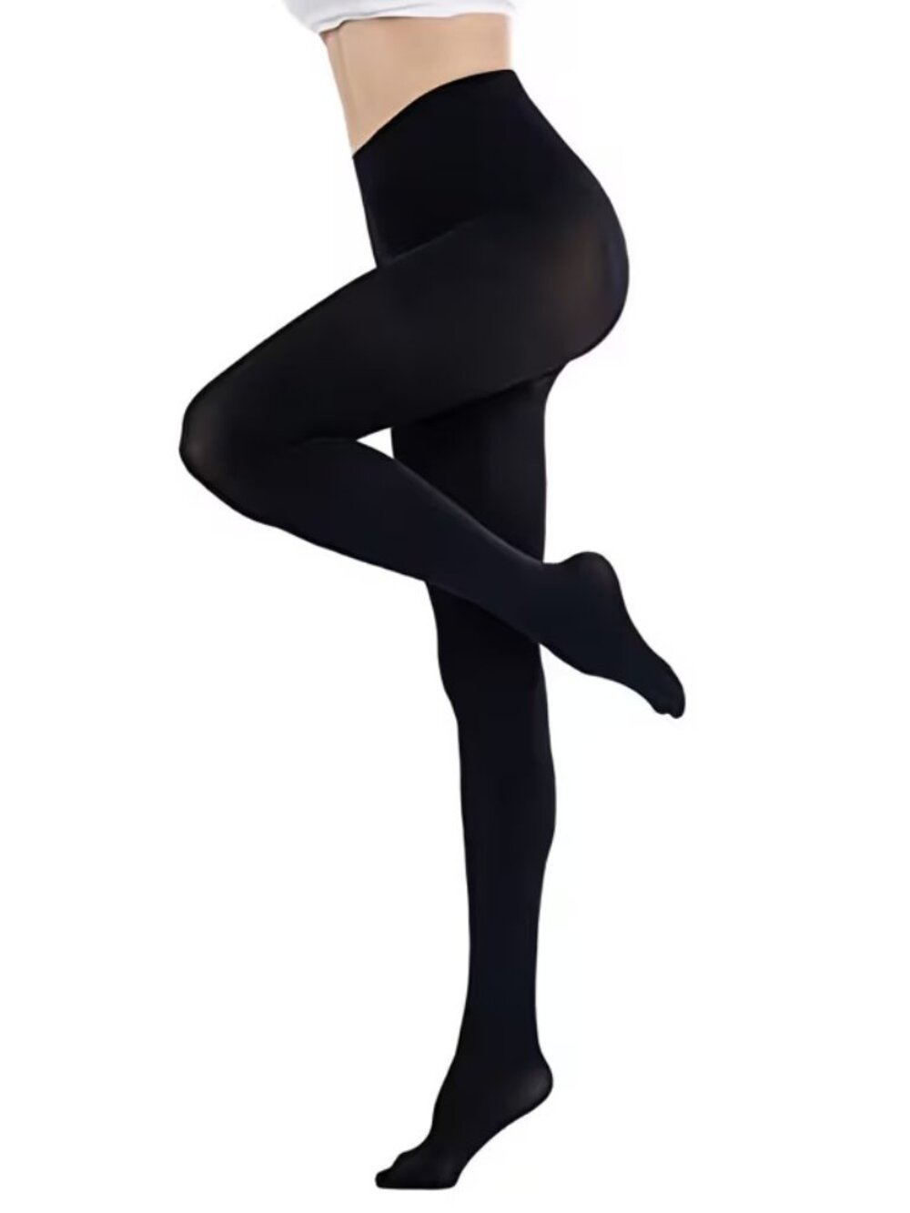 Women's Candy Color Opaque Velvet Slimming Black Tights Pantyhose Stockings
